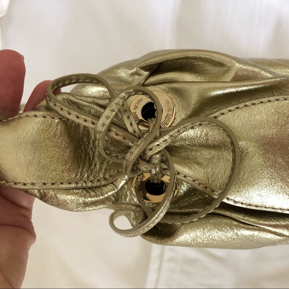 Kate Spade Gold Shoulder Bag VTG Y2K - Picture 2 of 5